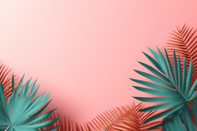 Photo tropical elegance a minimal abstract background for premium cosmetic presentations