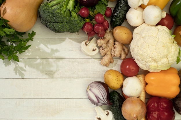 Tropical and European vegetables and fruits Assorted