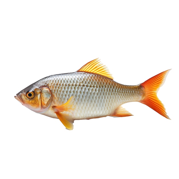 Фото Тропическая рыба изолирована на заднем плане с помощью генеративного ии