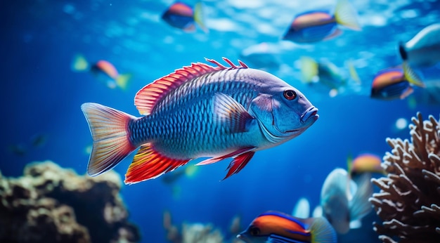 海の熱帯魚 海の魚 水中生物