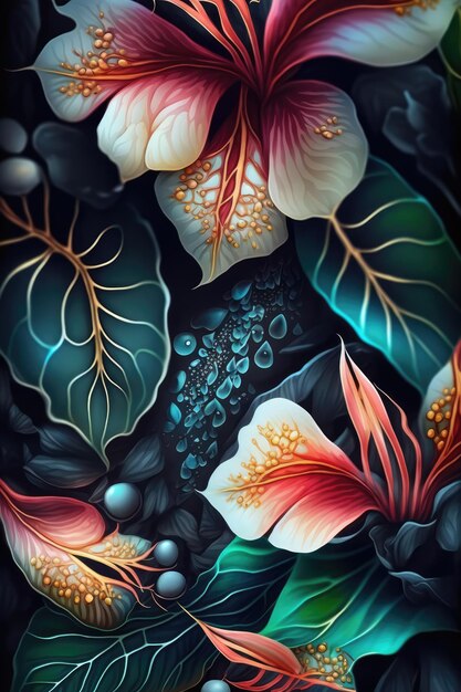 A tropical flower background