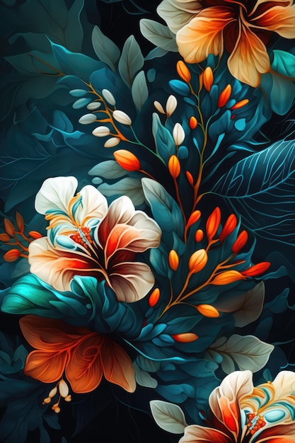 A tropical flower background