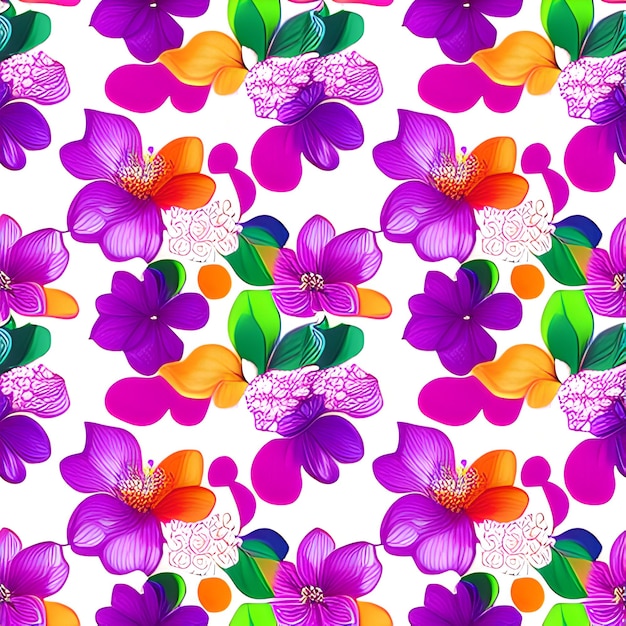 tropical flowers Generative Ai