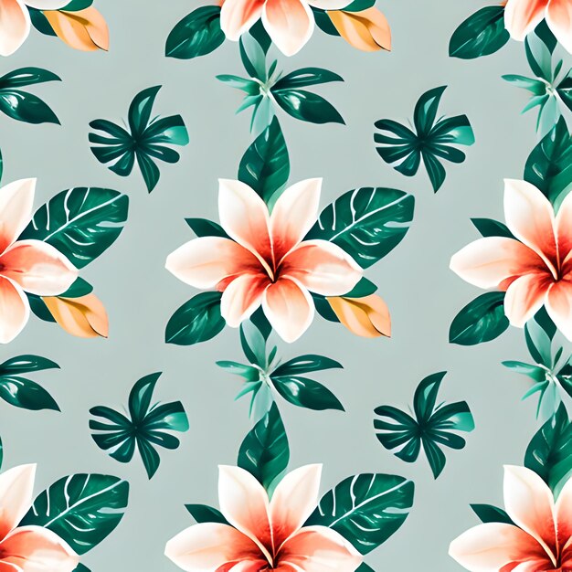 tropical flowers Generative Ai