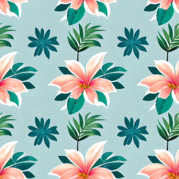 tropical flowers Generative Ai