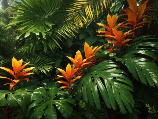 Photo tropical foliage background