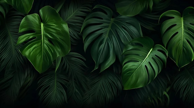 열대 잎자루 디자인 프레임 자연 스타일의 배경