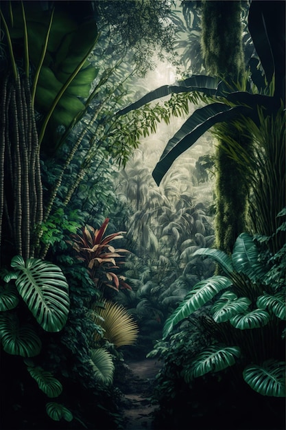 tropical forest in the jungle