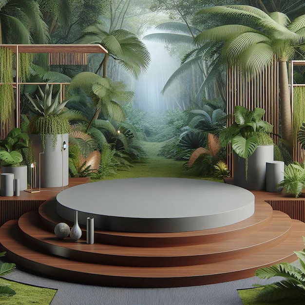 Tropical Forest Product Design Podium