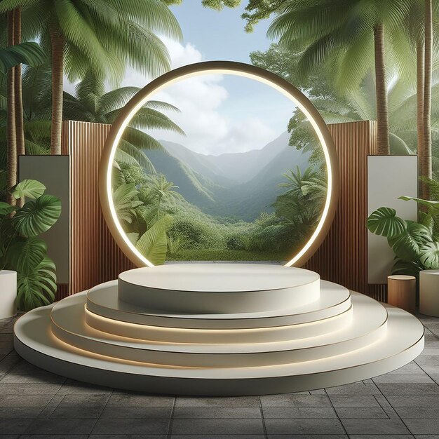 Tropical Forest Product Design Podium