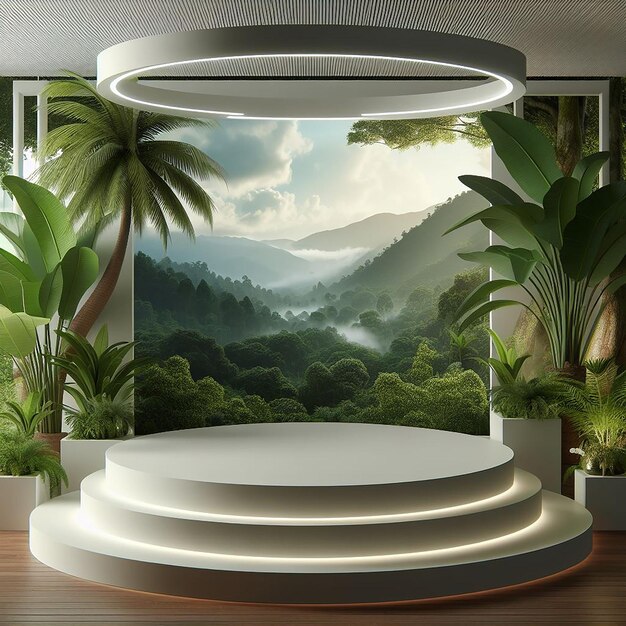 Tropical Forest Product Design Podium