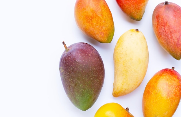 Tropical fruit Mango on white background