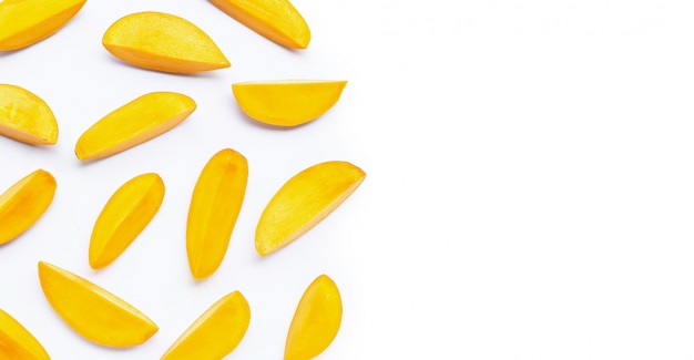 Tropical fruit, Mango  on white background.