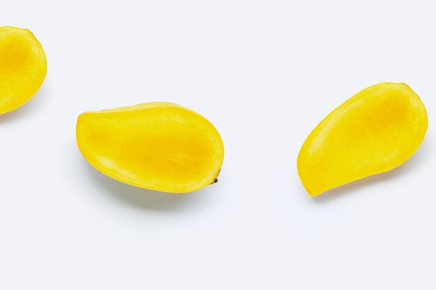 Tropical fruit, Mango  on white 