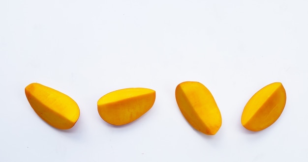 Tropical fruit, Mango on white