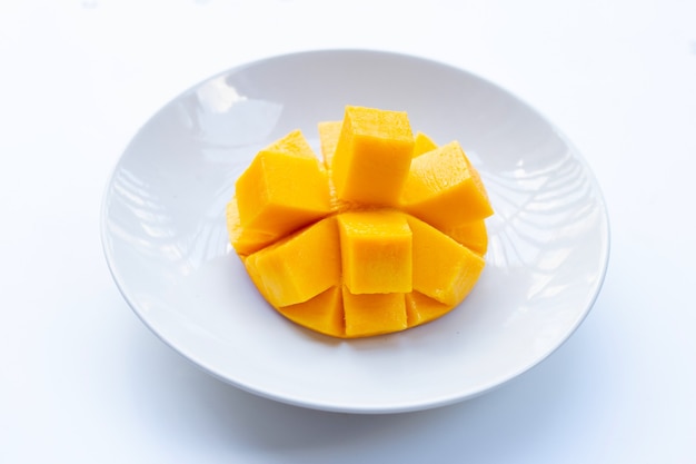 Tropical fruit Mango on white