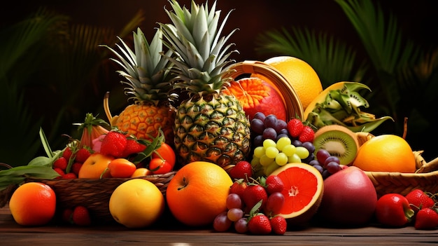 Tropical Fruits Background