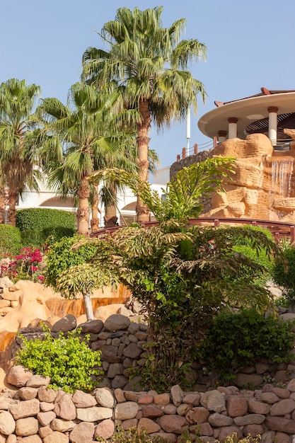 The tropical garden in Sharm el Sheikh, Egypt.