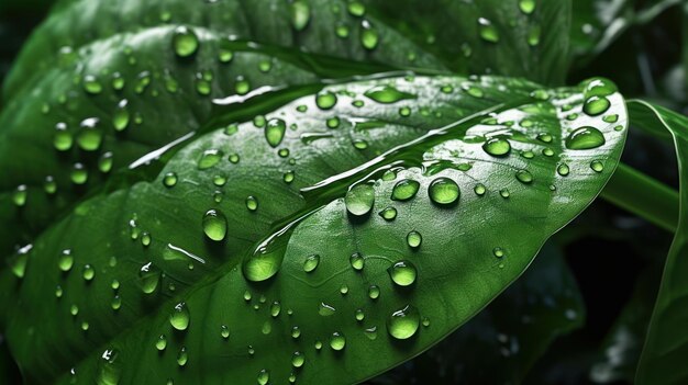 tropical green leaves background