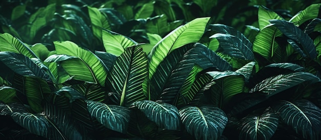 Tropical green leaves