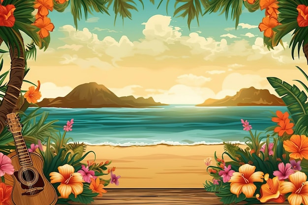 Photo tropical holiday prop backdrop