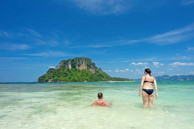 Tropical island near the sea