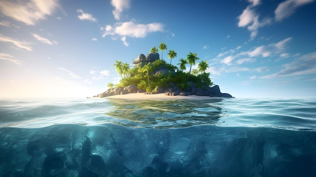 Tropical island in the ocean wallpapers