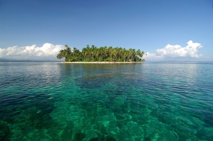 Tropical island San Blas Archipelago Panama Central America