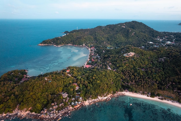 Tropical island and sea view form above