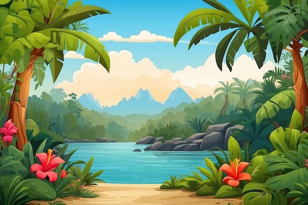 Tropical jungle background