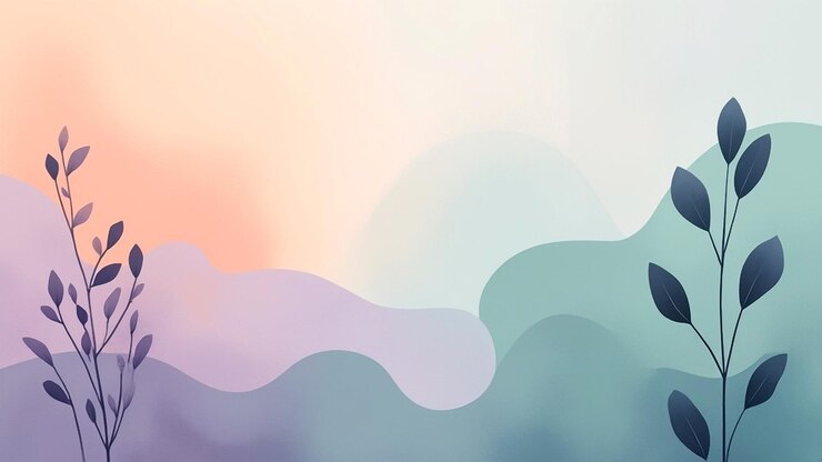 Photo tropical jungle leaves with sunset gradient background