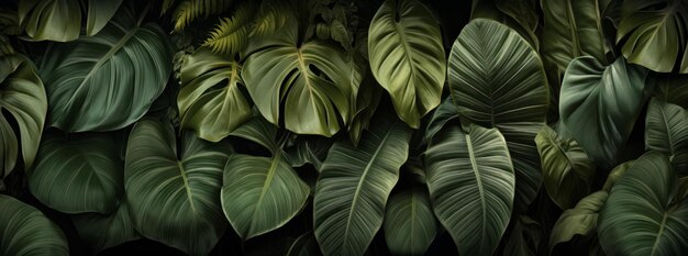 Tropical large leaves