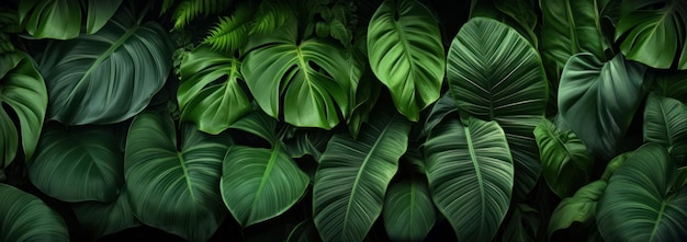 Tropical large leaves