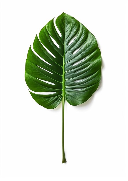 Tropical leaf isolated white background summer background