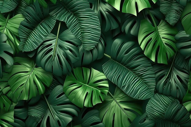 tropical leafs 3d