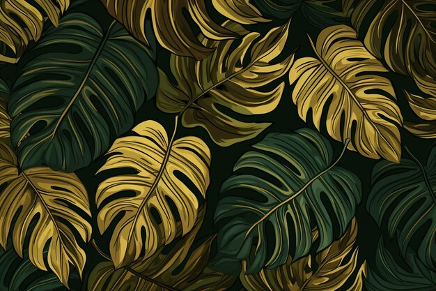 Tropical leafy background