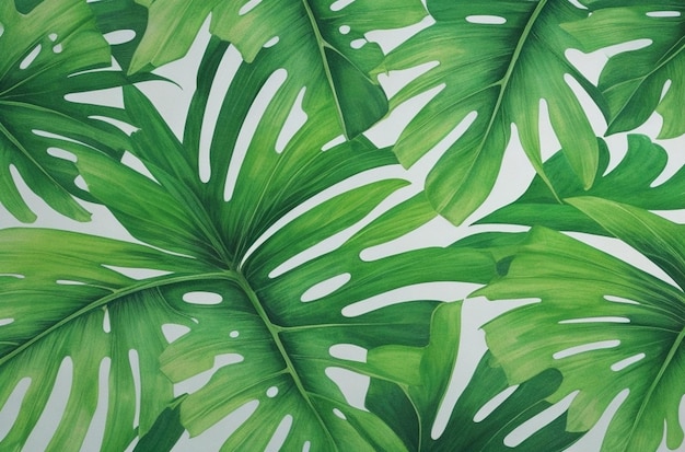 Tropical leafy background