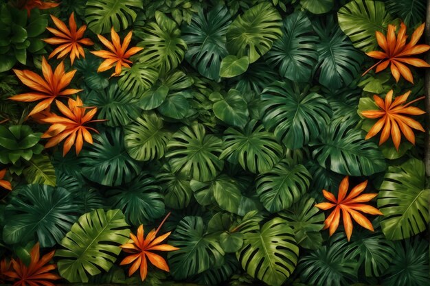 Tropical leaves background exotic leaves background tropical leaves wallpaper jungle leaves background leaves background ai generative