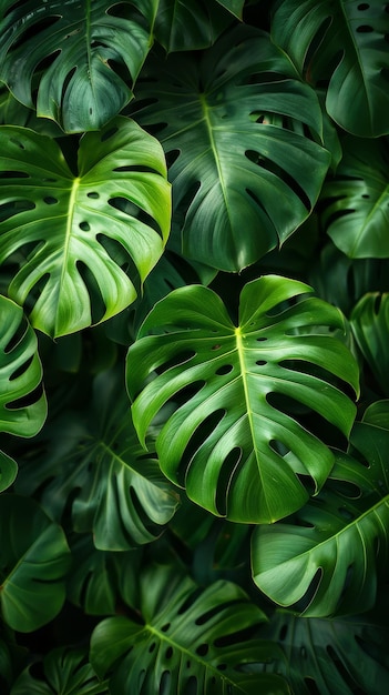 Tropical leaves for background