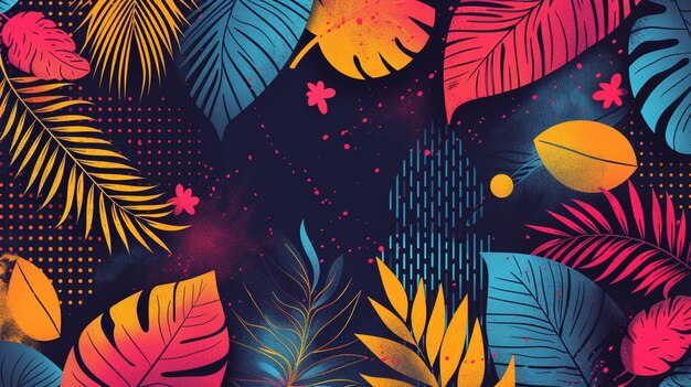 Tropical Leaves Background