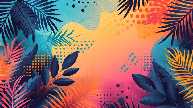 Photo tropical leaves background