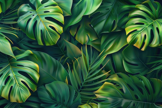 Photo tropical leaves background