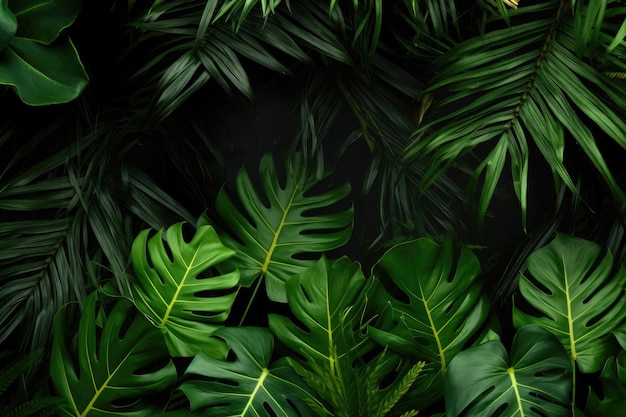 Photo tropical leaves background