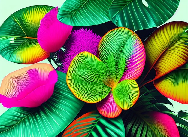 tropical leaves background