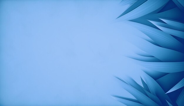 Tropical leaves on a blue background