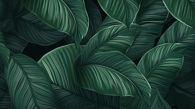 tropical leaves illustration