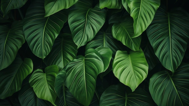 熱帯の葉のパターン