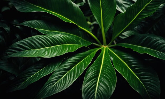 Tropical leaves textureAbstract nature leaf green texture backgroundvintage dark tonepicture can