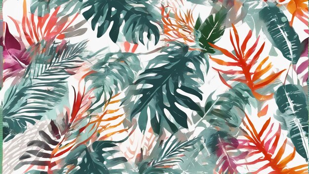 Photo a tropical leaves wallpaper abstract pattern