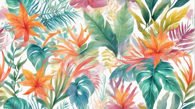 A tropical leaves wallpaper abstract pattern